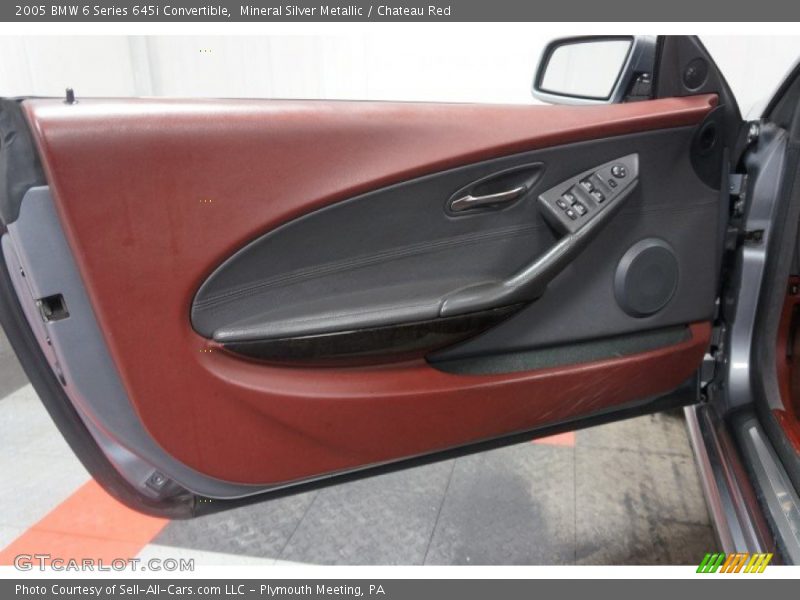 Mineral Silver Metallic / Chateau Red 2005 BMW 6 Series 645i Convertible