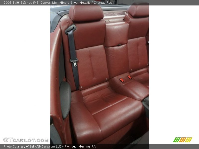 Mineral Silver Metallic / Chateau Red 2005 BMW 6 Series 645i Convertible