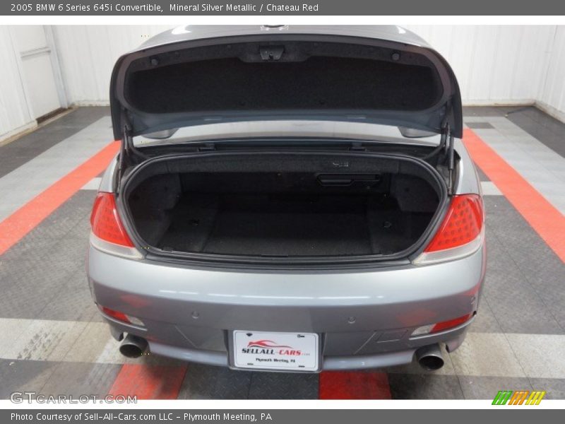 Mineral Silver Metallic / Chateau Red 2005 BMW 6 Series 645i Convertible