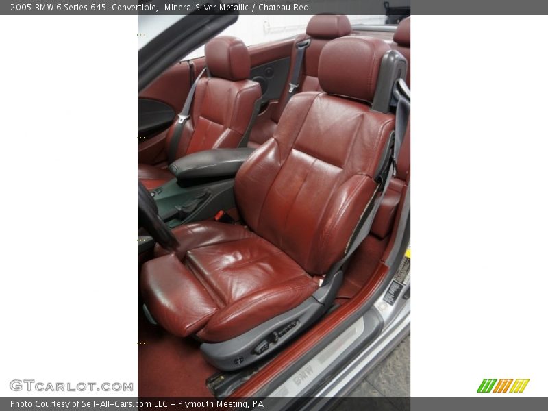 Mineral Silver Metallic / Chateau Red 2005 BMW 6 Series 645i Convertible