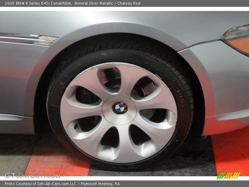 Mineral Silver Metallic / Chateau Red 2005 BMW 6 Series 645i Convertible