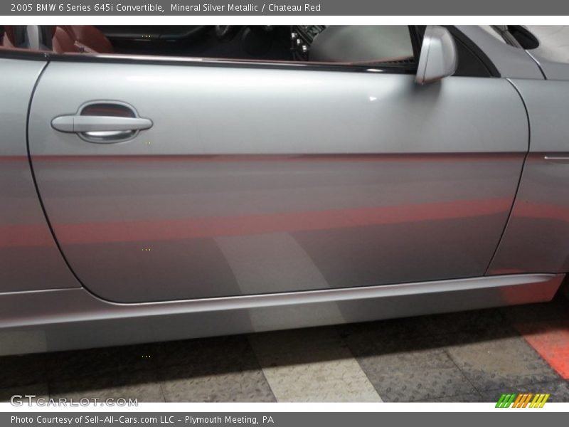 Mineral Silver Metallic / Chateau Red 2005 BMW 6 Series 645i Convertible
