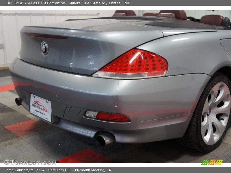 Mineral Silver Metallic / Chateau Red 2005 BMW 6 Series 645i Convertible