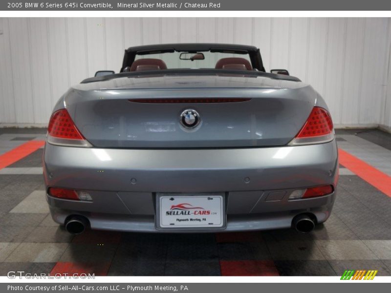 Mineral Silver Metallic / Chateau Red 2005 BMW 6 Series 645i Convertible