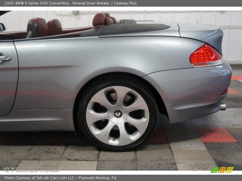 Mineral Silver Metallic / Chateau Red 2005 BMW 6 Series 645i Convertible