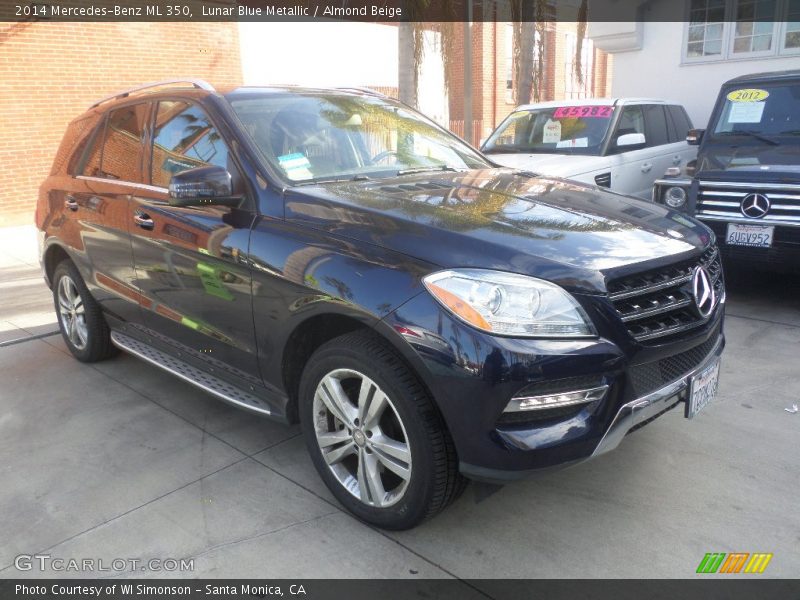 Lunar Blue Metallic / Almond Beige 2014 Mercedes-Benz ML 350