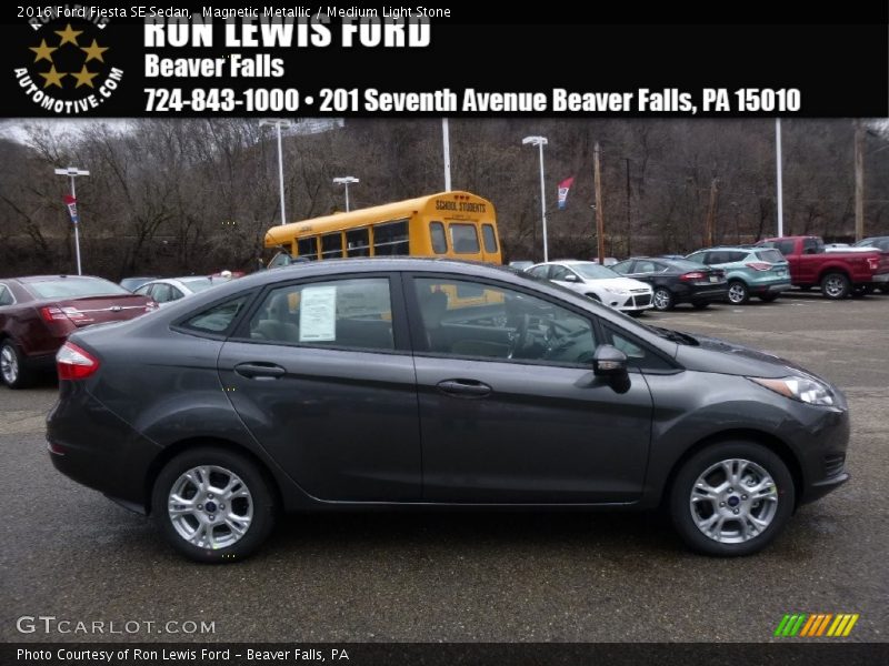 Magnetic Metallic / Medium Light Stone 2016 Ford Fiesta SE Sedan