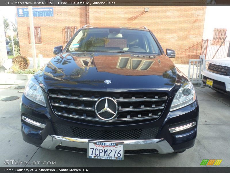 Lunar Blue Metallic / Almond Beige 2014 Mercedes-Benz ML 350