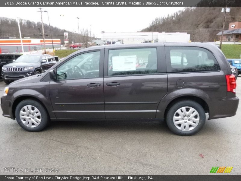 Granite Crystal Metallic / Black/Light Graystone 2016 Dodge Grand Caravan American Value Package