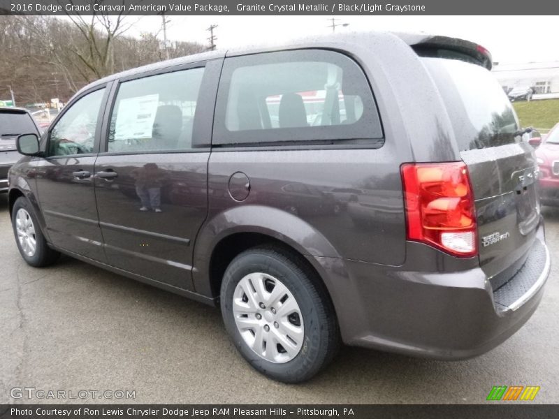 Granite Crystal Metallic / Black/Light Graystone 2016 Dodge Grand Caravan American Value Package