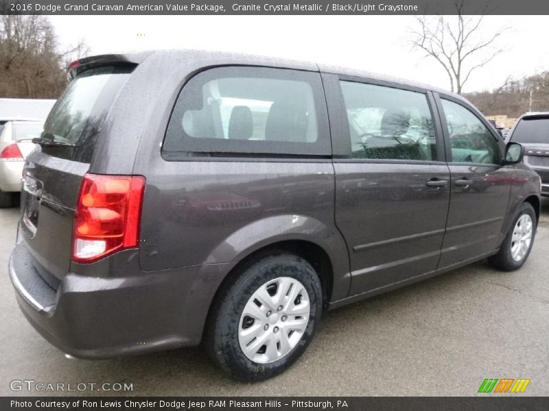 Granite Crystal Metallic / Black/Light Graystone 2016 Dodge Grand Caravan American Value Package
