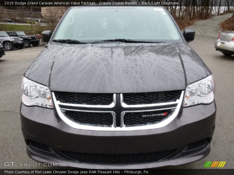 Granite Crystal Metallic / Black/Light Graystone 2016 Dodge Grand Caravan American Value Package