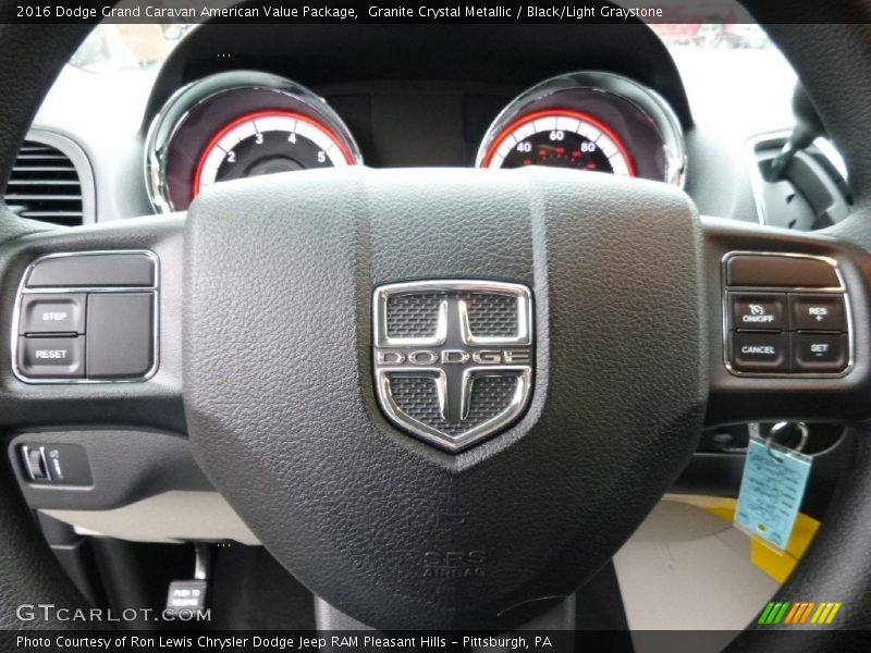 Granite Crystal Metallic / Black/Light Graystone 2016 Dodge Grand Caravan American Value Package