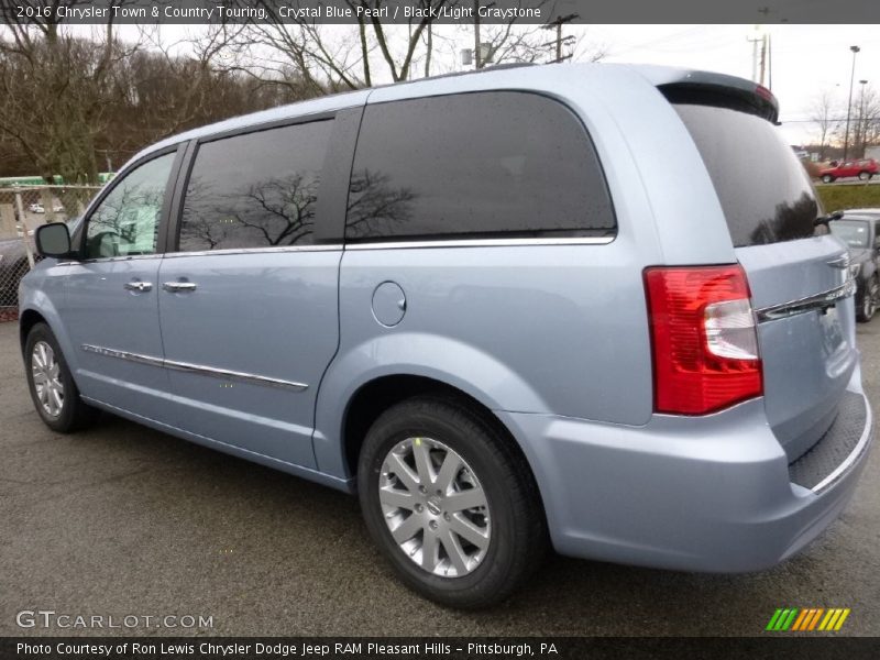 Crystal Blue Pearl / Black/Light Graystone 2016 Chrysler Town & Country Touring