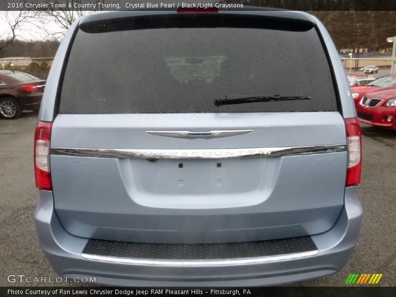 Crystal Blue Pearl / Black/Light Graystone 2016 Chrysler Town & Country Touring