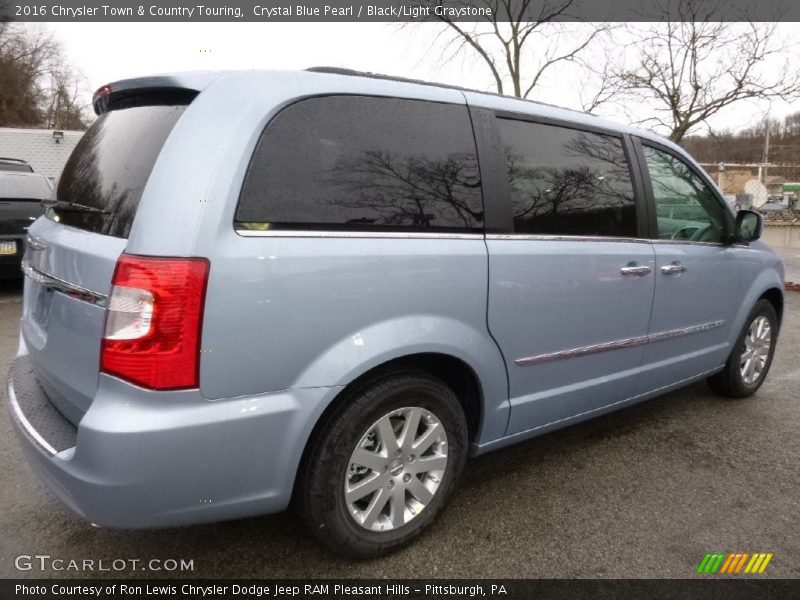 Crystal Blue Pearl / Black/Light Graystone 2016 Chrysler Town & Country Touring