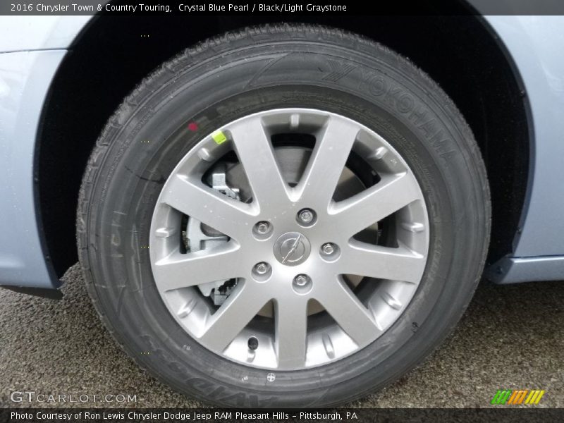 Crystal Blue Pearl / Black/Light Graystone 2016 Chrysler Town & Country Touring