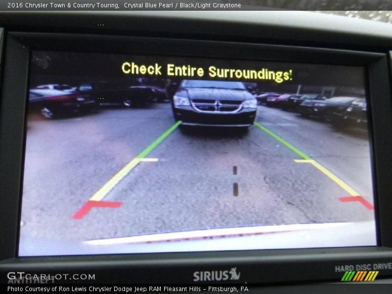 Crystal Blue Pearl / Black/Light Graystone 2016 Chrysler Town & Country Touring