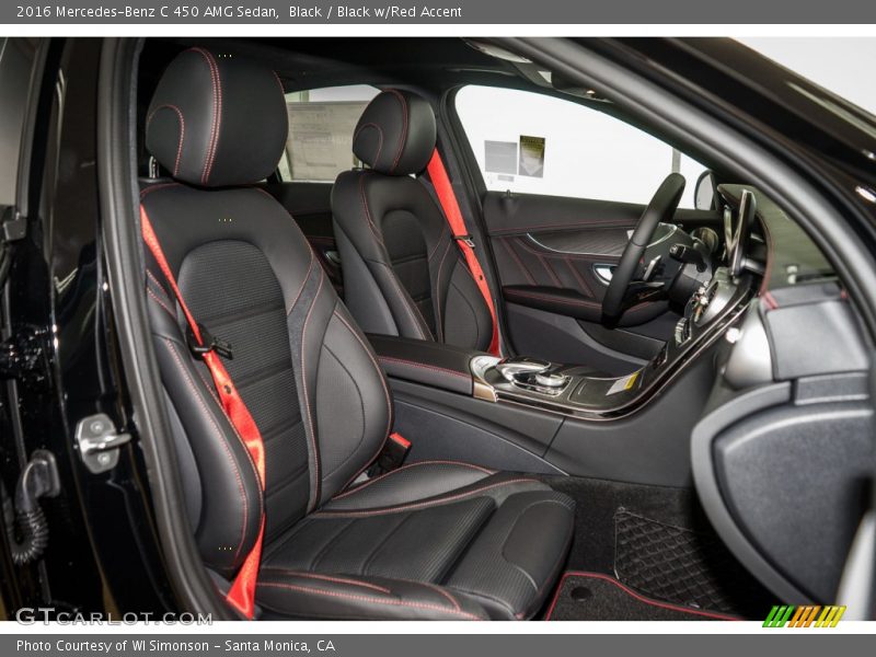Black / Black w/Red Accent 2016 Mercedes-Benz C 450 AMG Sedan