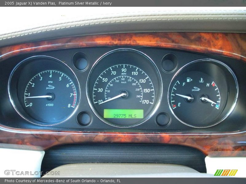 Platinum Silver Metallic / Ivory 2005 Jaguar XJ Vanden Plas