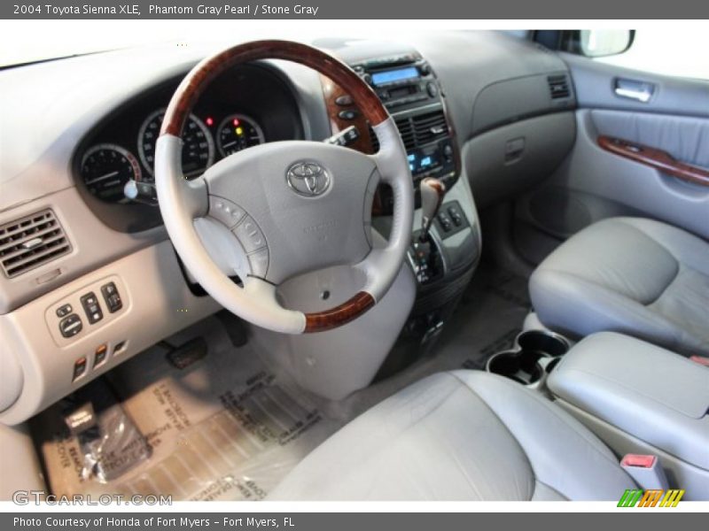 Phantom Gray Pearl / Stone Gray 2004 Toyota Sienna XLE