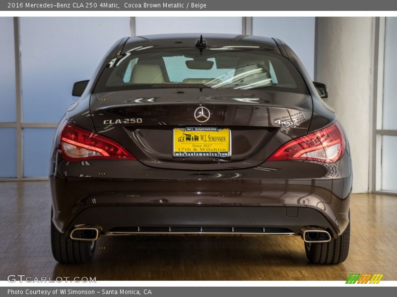 Cocoa Brown Metallic / Beige 2016 Mercedes-Benz CLA 250 4Matic