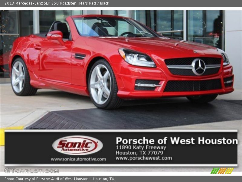 Mars Red / Black 2013 Mercedes-Benz SLK 350 Roadster