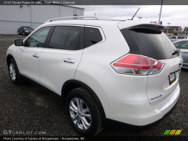Pearl White / Charcoal 2016 Nissan Rogue SV AWD