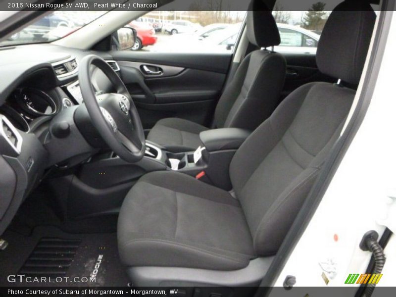 Pearl White / Charcoal 2016 Nissan Rogue SV AWD