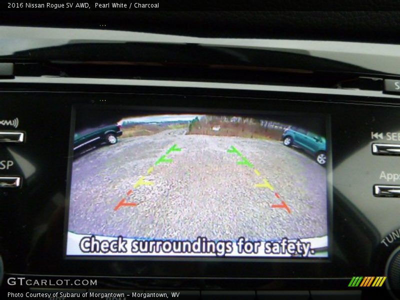 Pearl White / Charcoal 2016 Nissan Rogue SV AWD