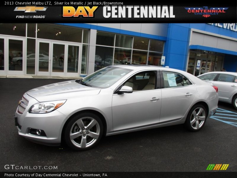 Silver Ice Metallic / Jet Black/Brownstone 2013 Chevrolet Malibu LTZ
