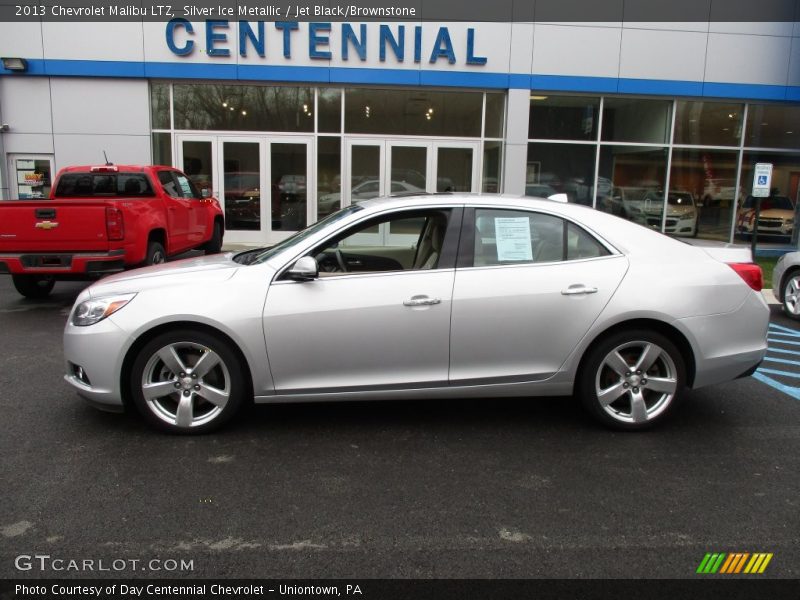 Silver Ice Metallic / Jet Black/Brownstone 2013 Chevrolet Malibu LTZ