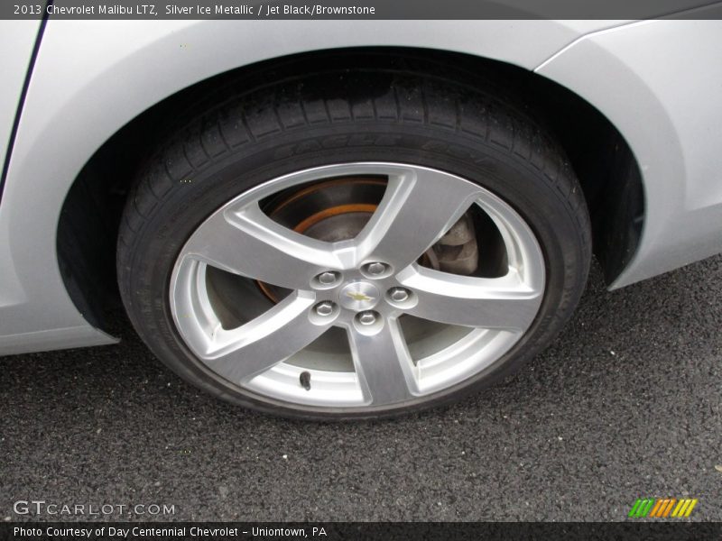 Silver Ice Metallic / Jet Black/Brownstone 2013 Chevrolet Malibu LTZ