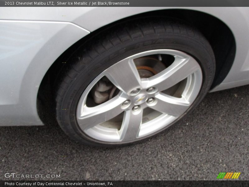 Silver Ice Metallic / Jet Black/Brownstone 2013 Chevrolet Malibu LTZ