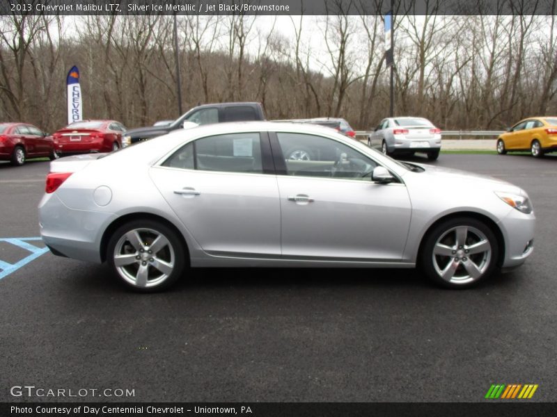 Silver Ice Metallic / Jet Black/Brownstone 2013 Chevrolet Malibu LTZ