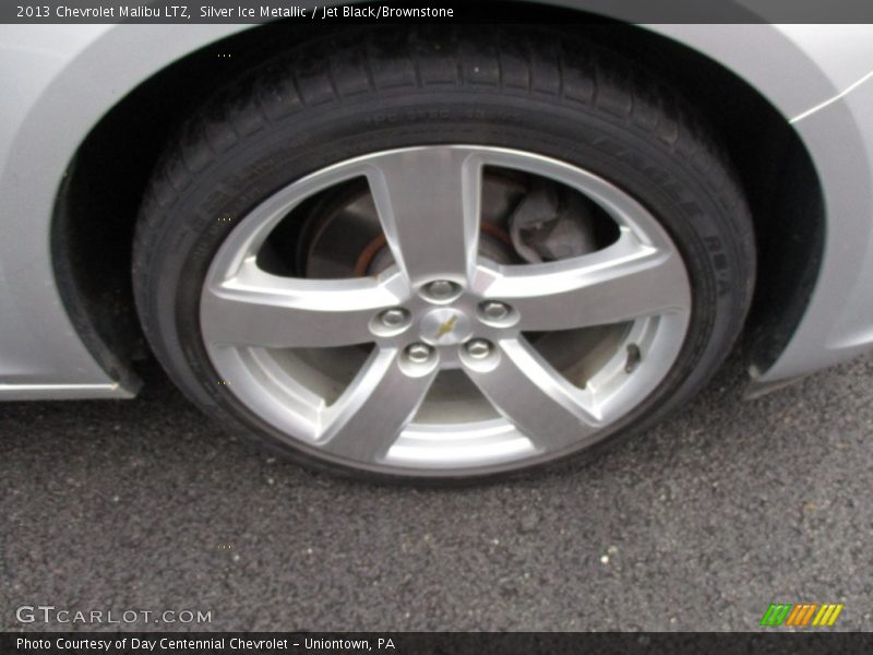 Silver Ice Metallic / Jet Black/Brownstone 2013 Chevrolet Malibu LTZ