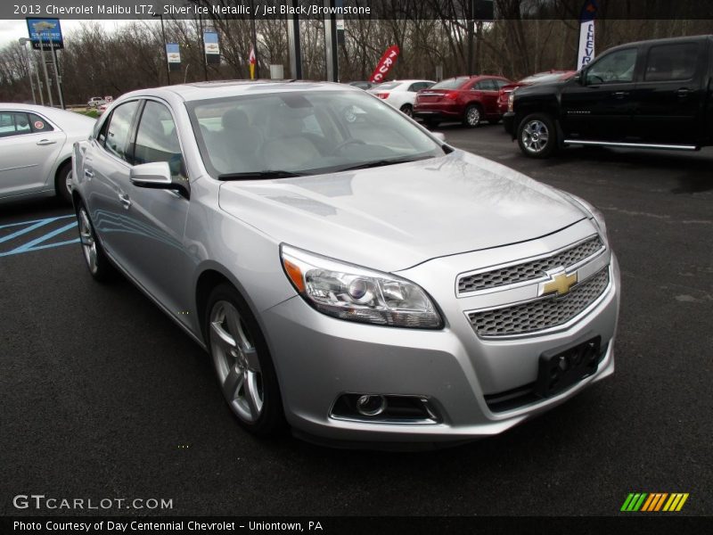 Silver Ice Metallic / Jet Black/Brownstone 2013 Chevrolet Malibu LTZ