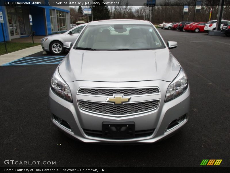 Silver Ice Metallic / Jet Black/Brownstone 2013 Chevrolet Malibu LTZ