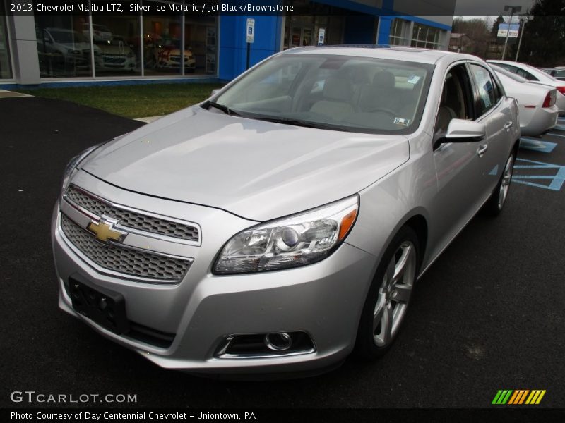 Silver Ice Metallic / Jet Black/Brownstone 2013 Chevrolet Malibu LTZ