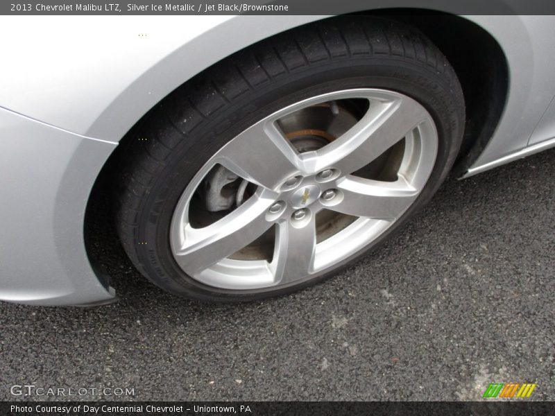 Silver Ice Metallic / Jet Black/Brownstone 2013 Chevrolet Malibu LTZ