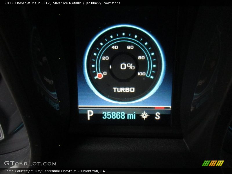 Silver Ice Metallic / Jet Black/Brownstone 2013 Chevrolet Malibu LTZ