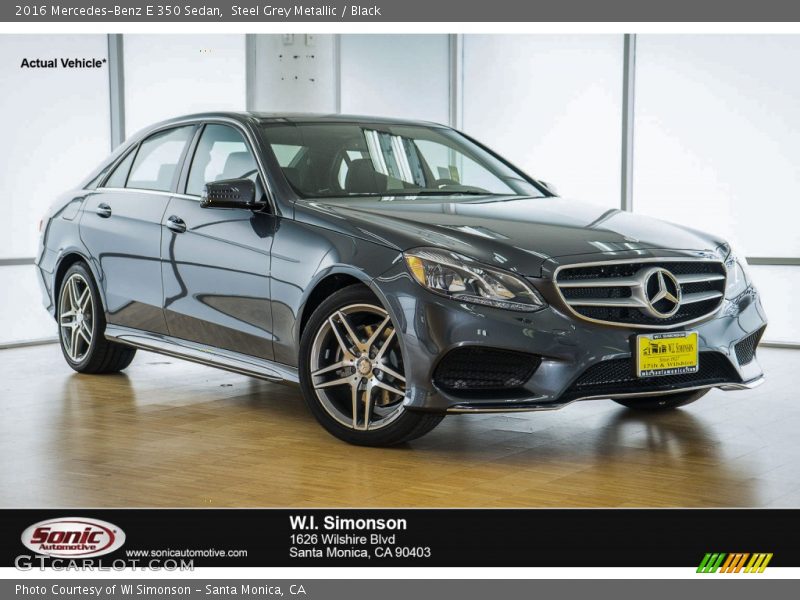 Steel Grey Metallic / Black 2016 Mercedes-Benz E 350 Sedan