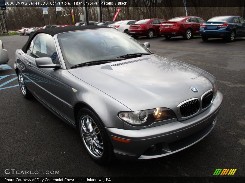 Titanium Silver Metallic / Black 2006 BMW 3 Series 330i Convertible