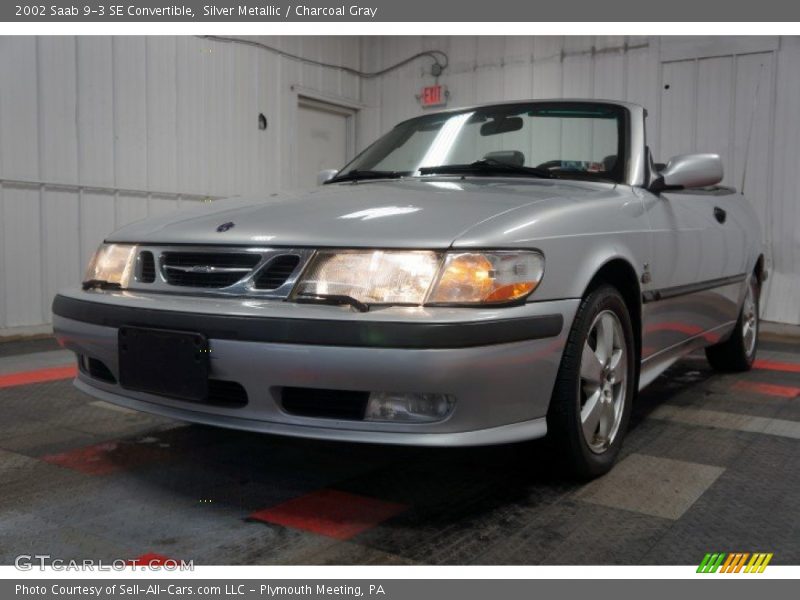 Silver Metallic / Charcoal Gray 2002 Saab 9-3 SE Convertible