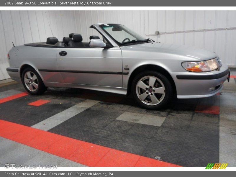 Silver Metallic / Charcoal Gray 2002 Saab 9-3 SE Convertible