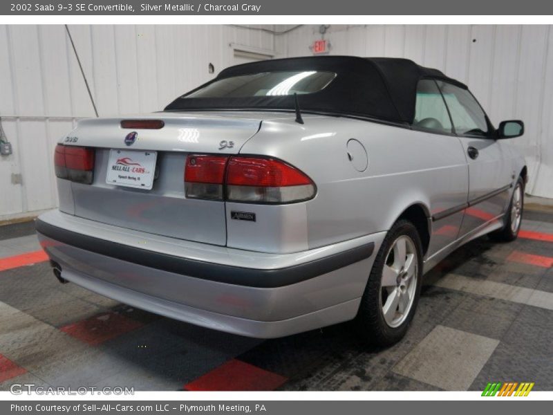 Silver Metallic / Charcoal Gray 2002 Saab 9-3 SE Convertible