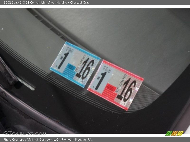 Silver Metallic / Charcoal Gray 2002 Saab 9-3 SE Convertible