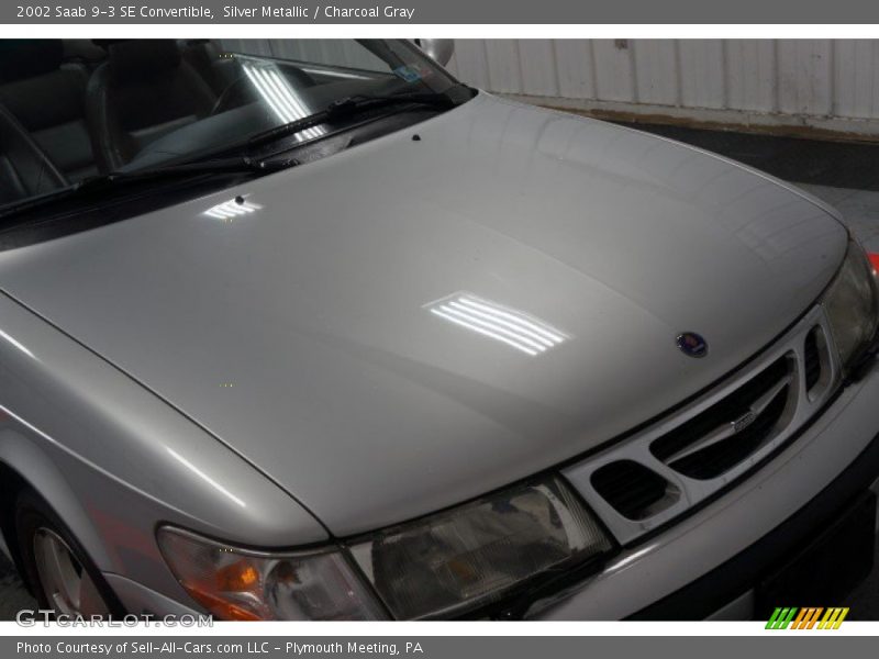 Silver Metallic / Charcoal Gray 2002 Saab 9-3 SE Convertible