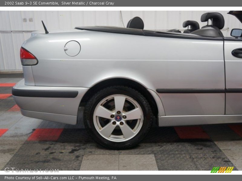 Silver Metallic / Charcoal Gray 2002 Saab 9-3 SE Convertible