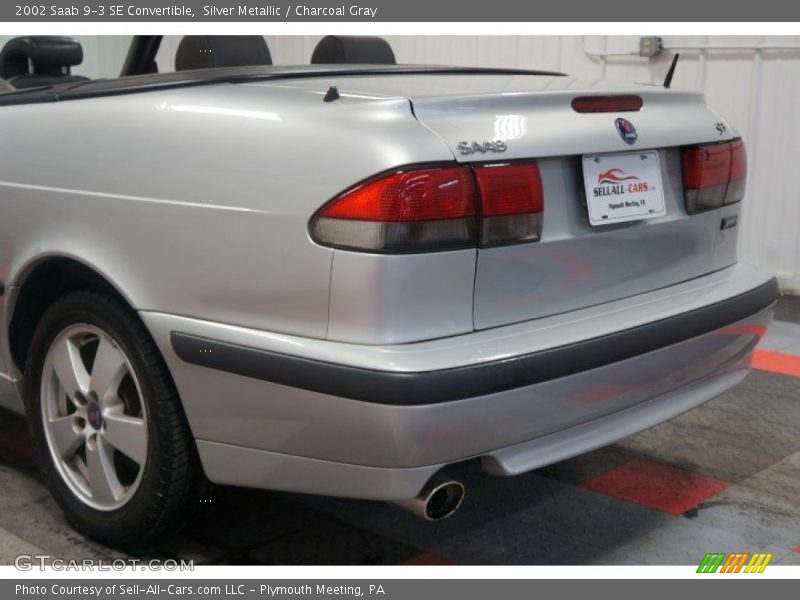 Silver Metallic / Charcoal Gray 2002 Saab 9-3 SE Convertible